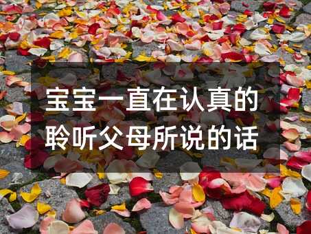 宝宝一直在认真的聆听父母所说的话