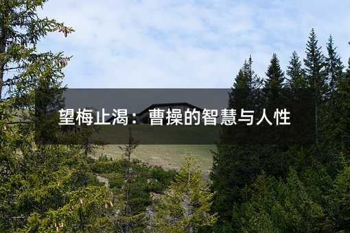 望梅止渴:曹操的智慧与人性