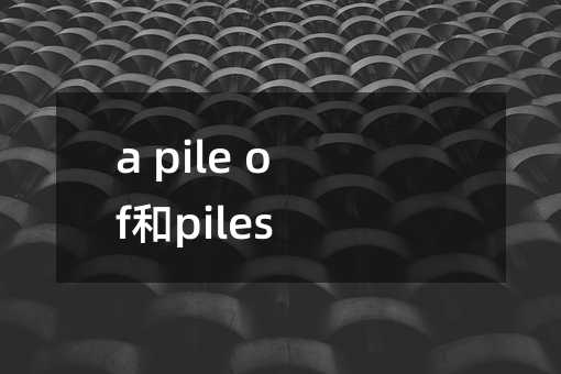 a pile of和piles of用法解析