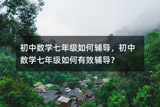 初中数学七年级如何辅导,初中数学七年级如何有效辅导?